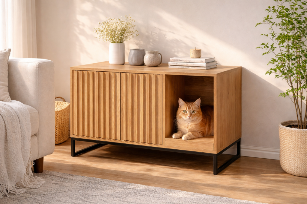 Hidden Litter Box Furniture That Looks Stylish and Keeps Cats Comfortable