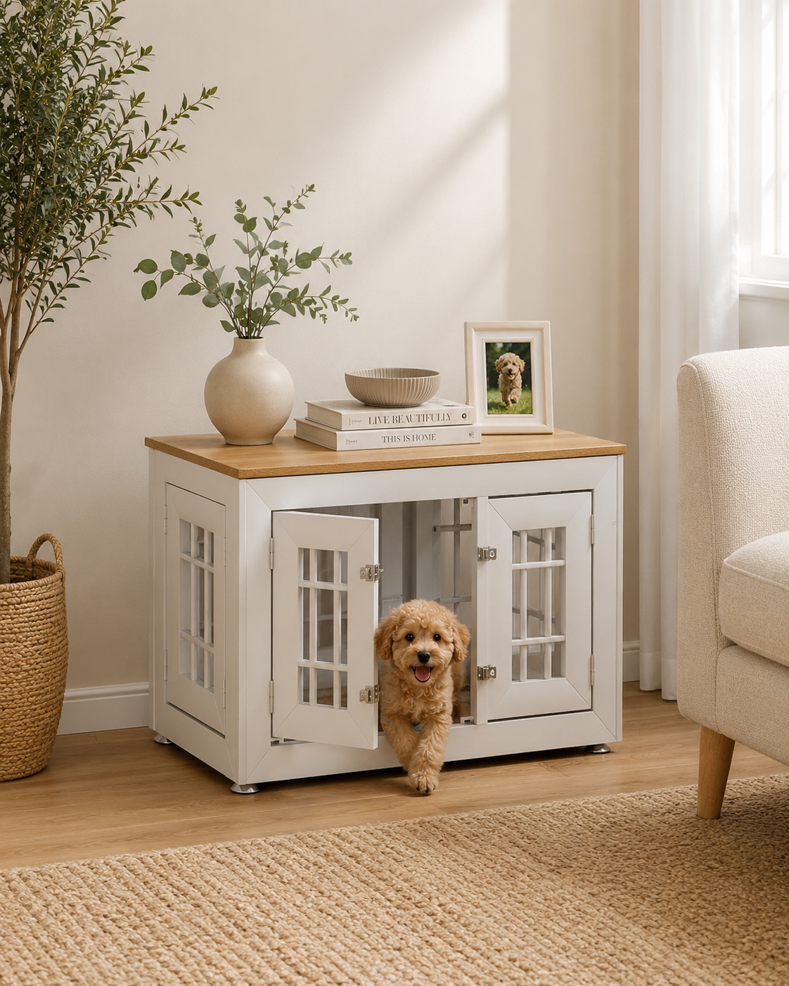 Snuowu wooden dog crate furniture