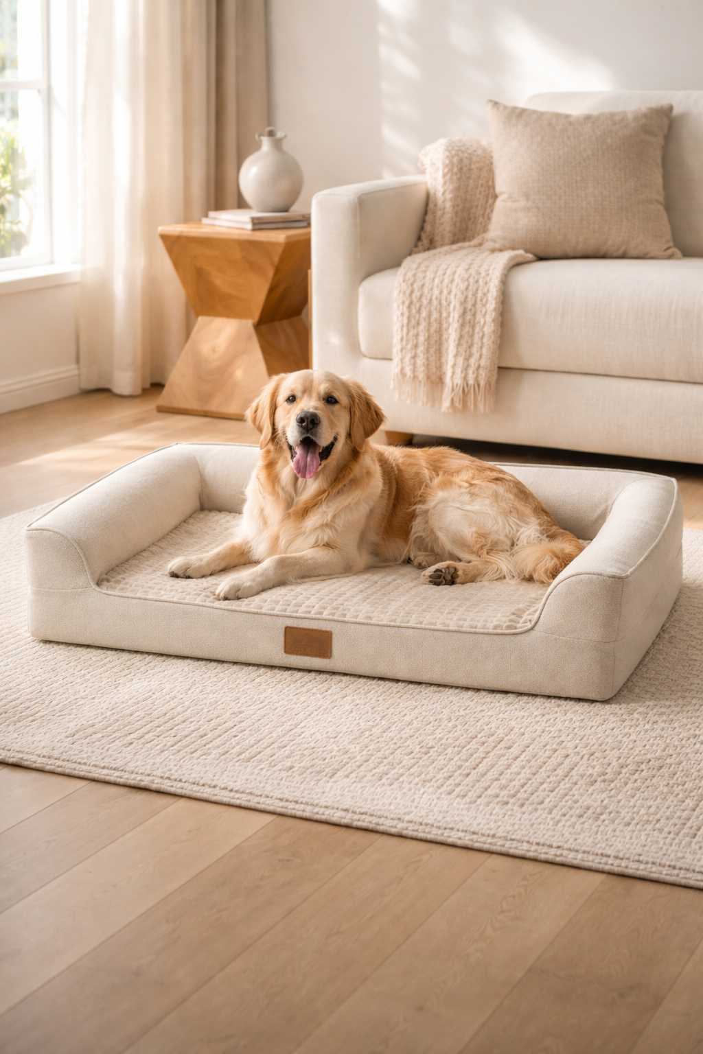 COZY KISS orthopedic dog bed in beige