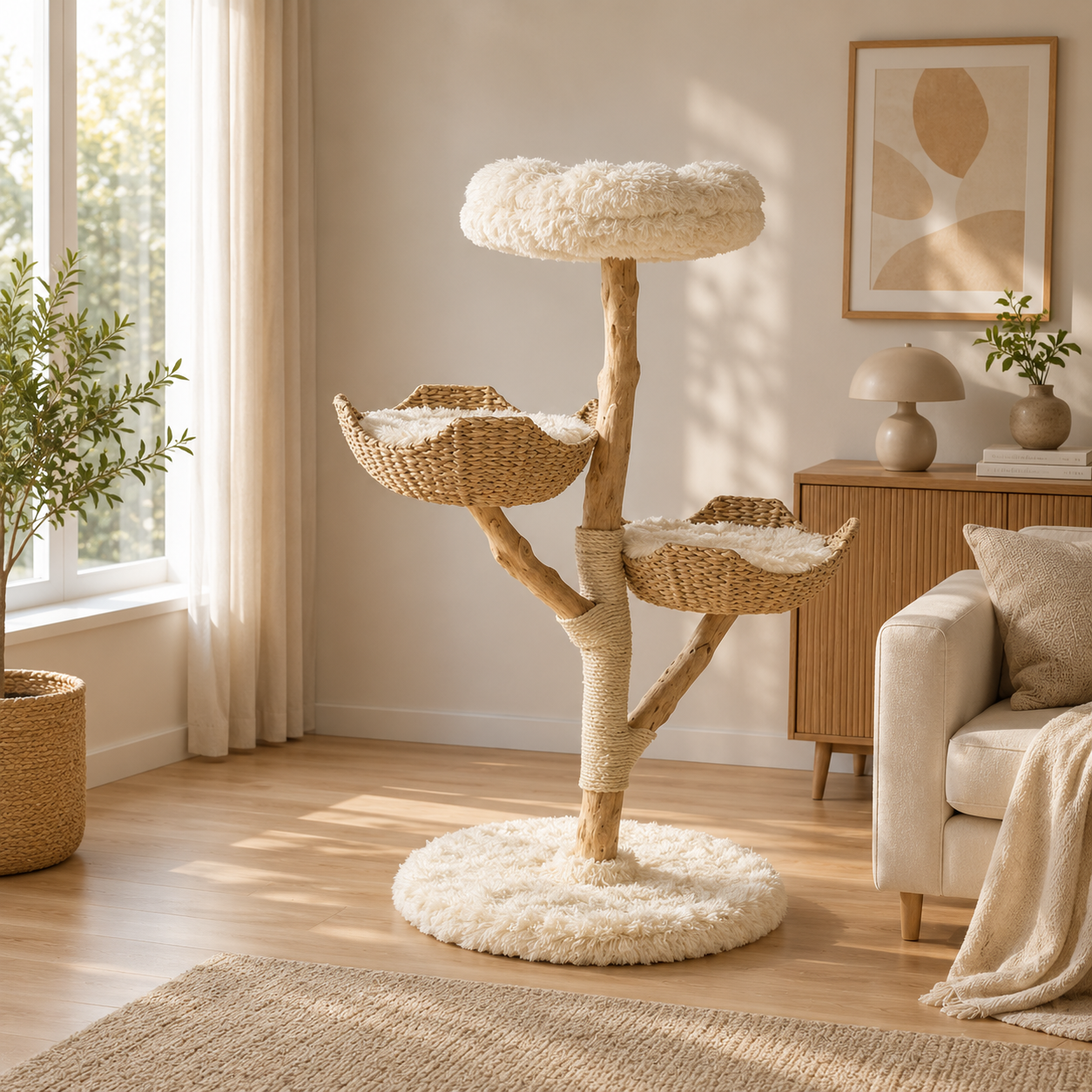 CAMTTIR Modern Cat Tree Tower with scratching post