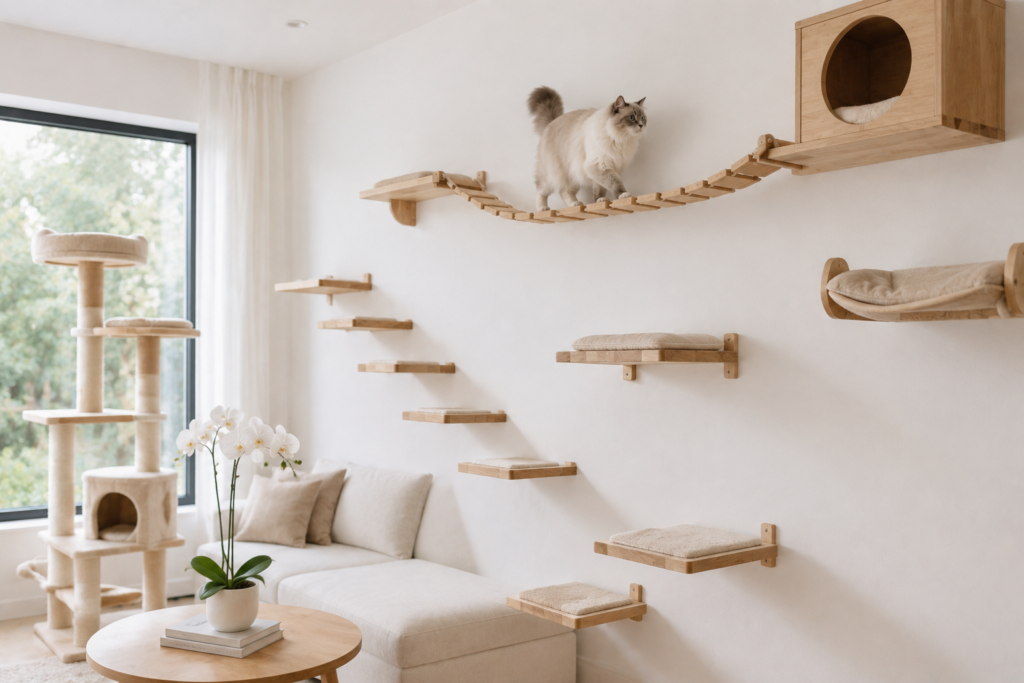 stylish ideas to create vertical space for indoor cats