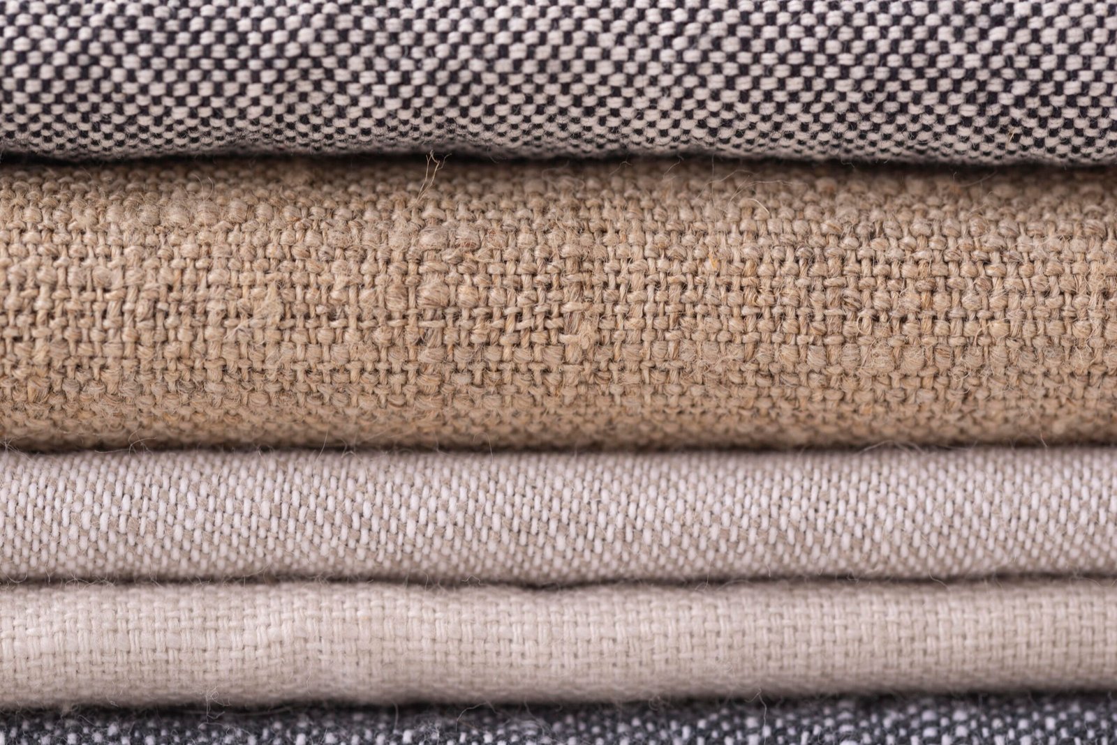 Linen and loose weave fabric