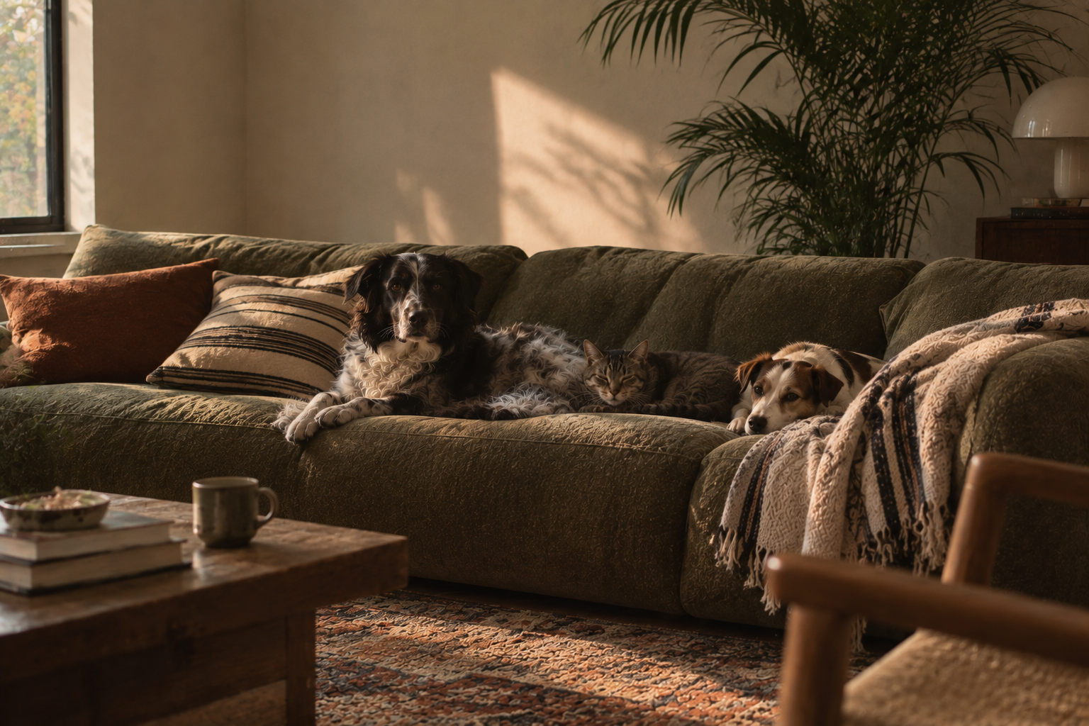 A cat resting on a cozy sofa — Pet Life Daily